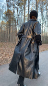 Oversized Leather Trench Coat