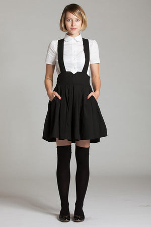 Suspender Skirt with Pockets - L'école Des Femmes 
