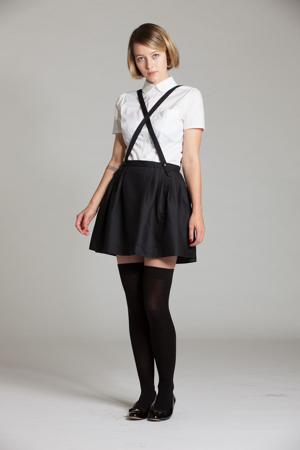 Criss Cross Suspender Skirt – L'école Des Femmes
