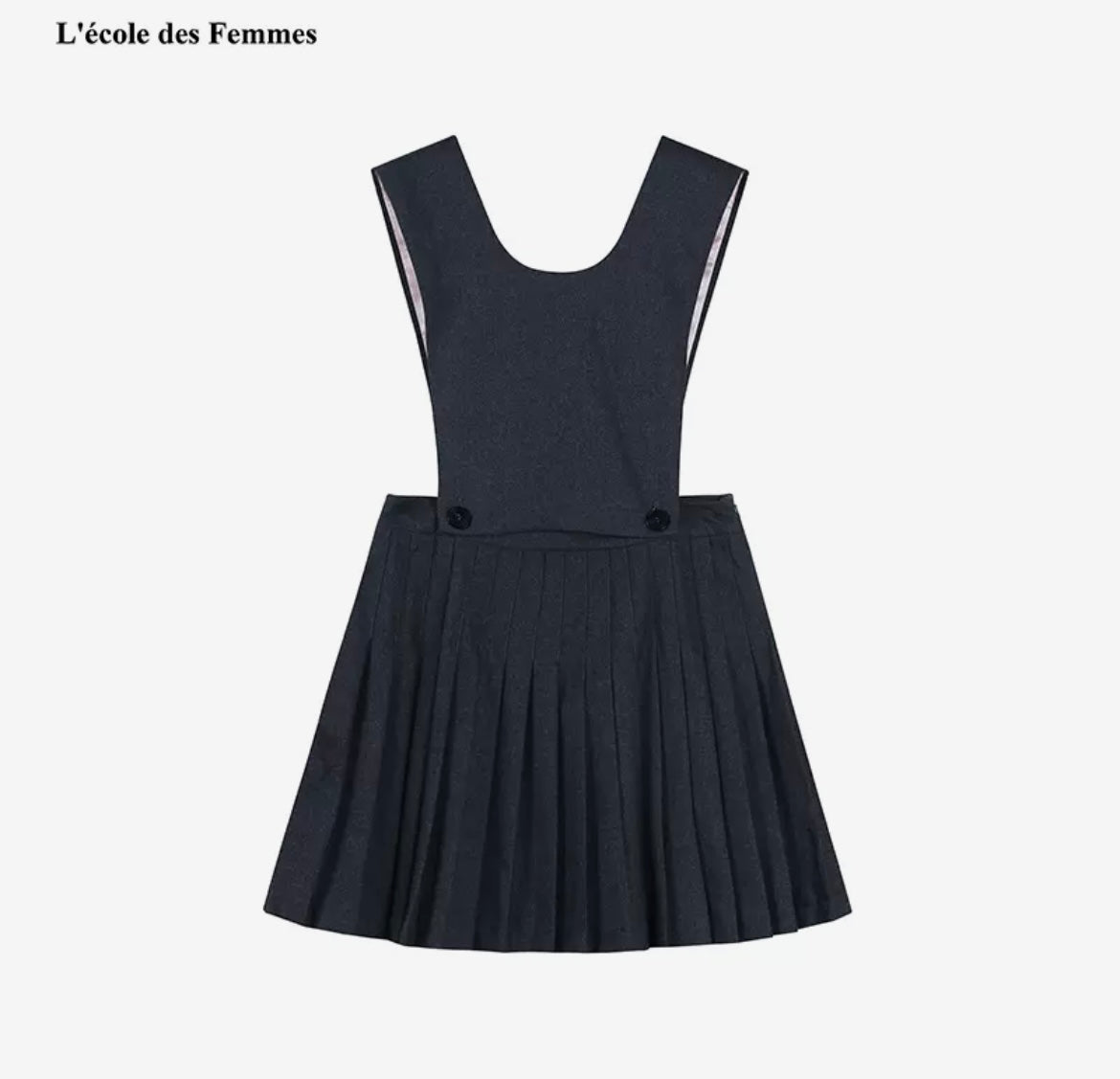womens pleated pinafore dress Pleated Pinafore