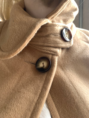 Single Breasted cashmere coat ( camel)