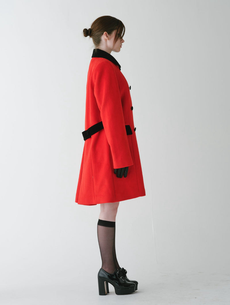 Red Royal Peacoat – L'école Des Femmes