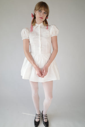 Baby Doll Dress (White) L'cole Des Femmes Baby Doll Dress (White) L'cole Des Femmes