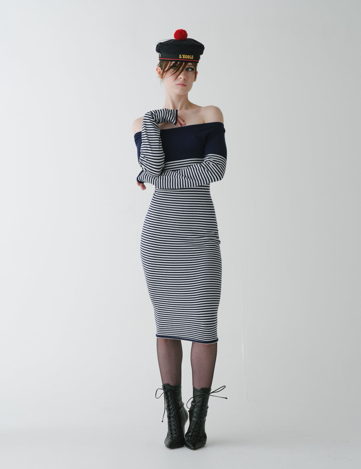 lace up knit dress Senya Backless Lace-Up Long Sleeves Knit Dress,Sexy Yet Elegantly Chic For Seaside Beach Holidays,With Sheer Cut-Outs New Spring/Summer