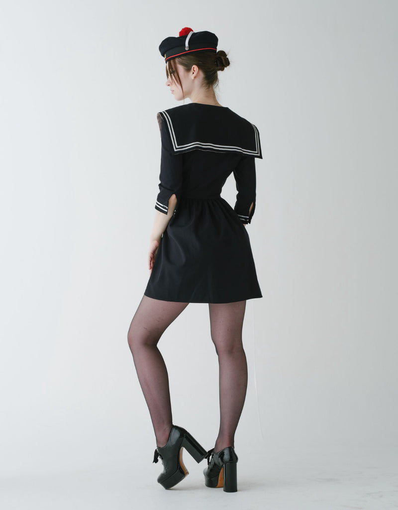 V Waist Sailor Dress