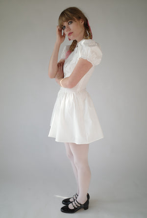 Baby Doll Dress (White) L'cole Des Femmes Baby Doll Dress (White) L'cole Des Femmes