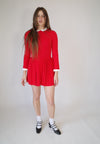 Alice Red Knit Peter Pan dress