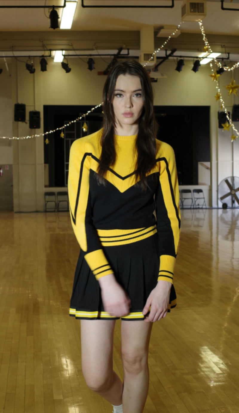 Bumble Bee Cheerleader Sweater