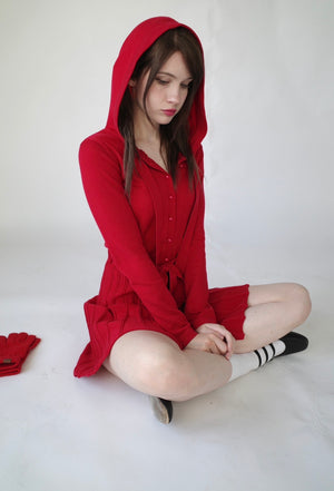 Red Riding Hood Knit Dress – L'école Des Femmes