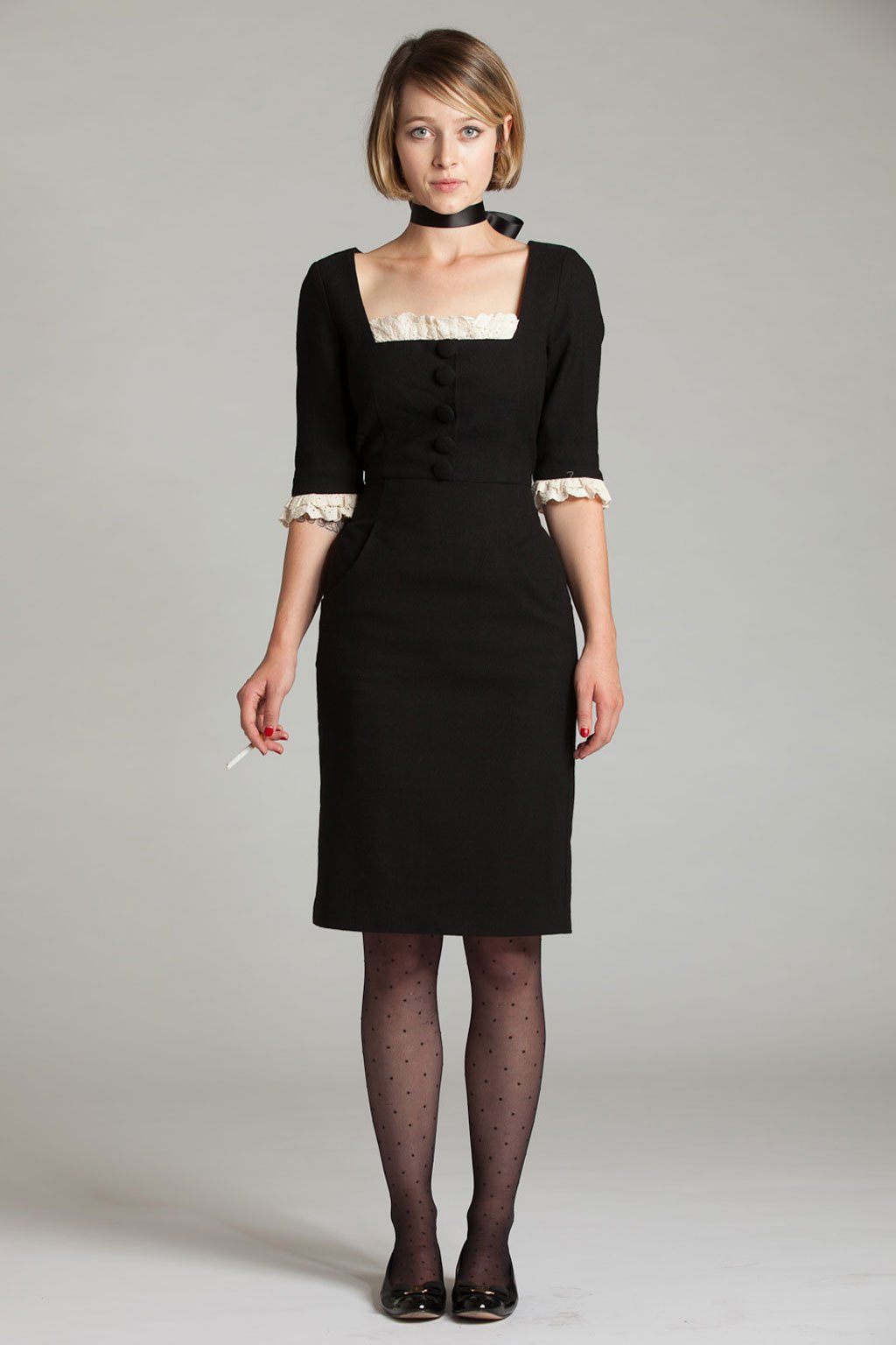 CANNABIS LADIES - Peter Pan Collar Bodysuit ルコルドファム Peter Pan Collar Bodysuit – L'école Des Femmes