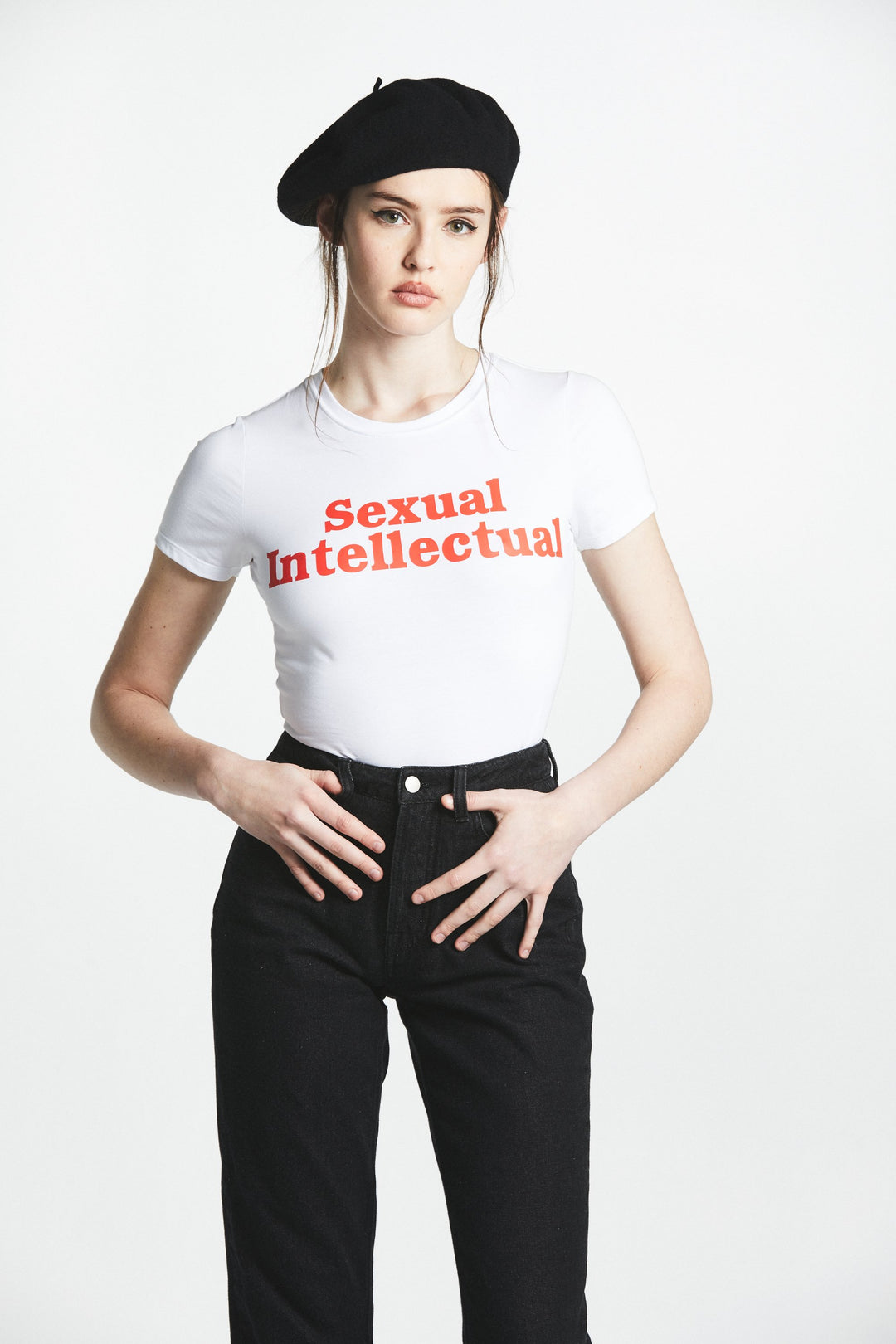 White Sexual Intellectual Tee – L'école Des Femmes