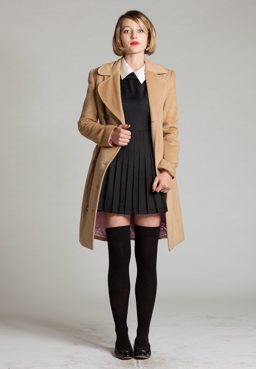 Double-Breasted Cashmere Coat – L'école Des Femmes
