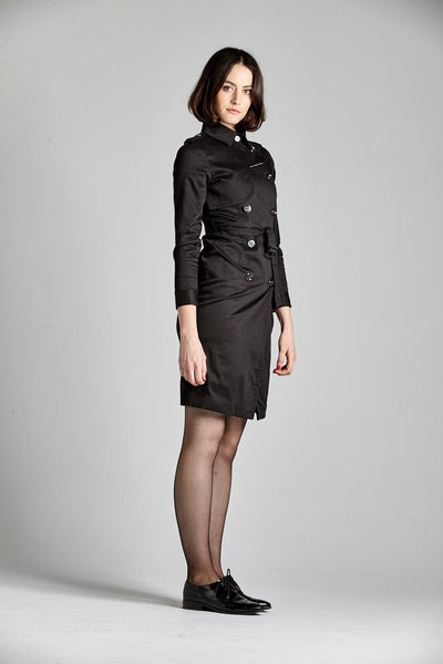 Trench Dress (Black) – L'école Des Femmes