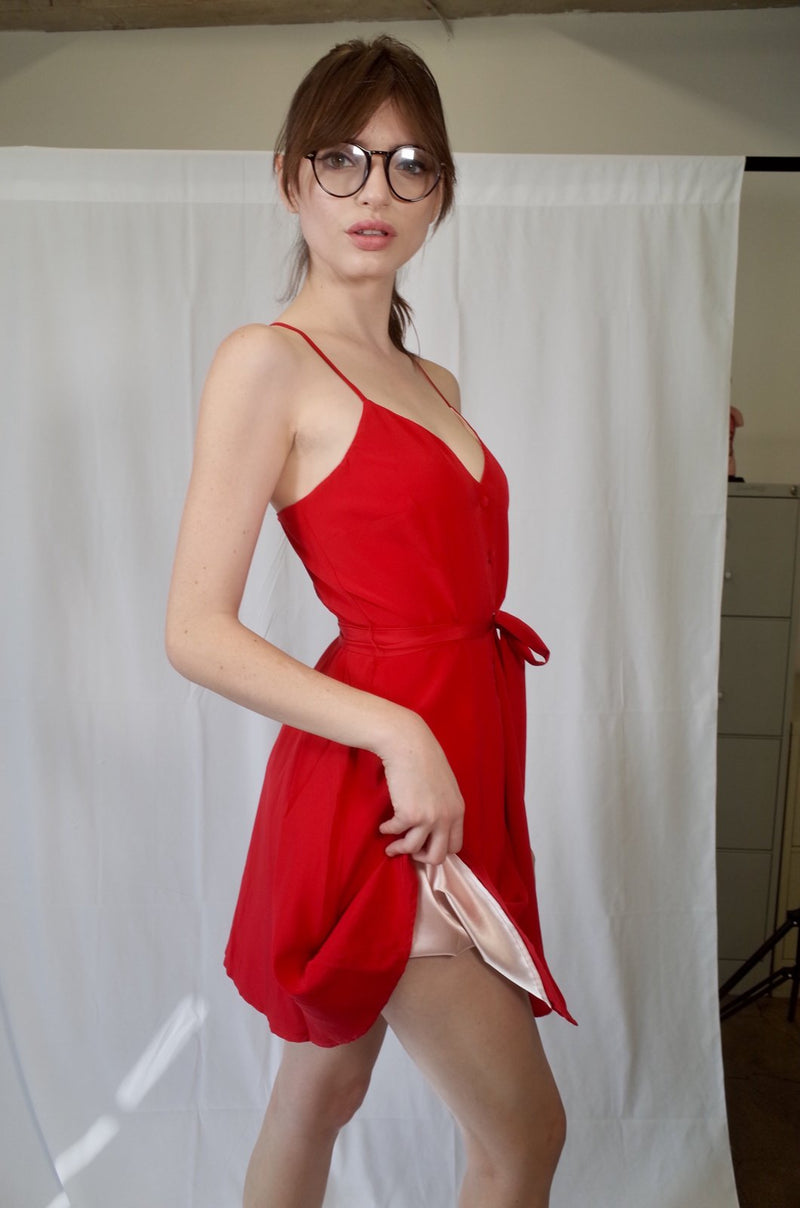 Adjani Dress (Red) - L'école Des Femmes 