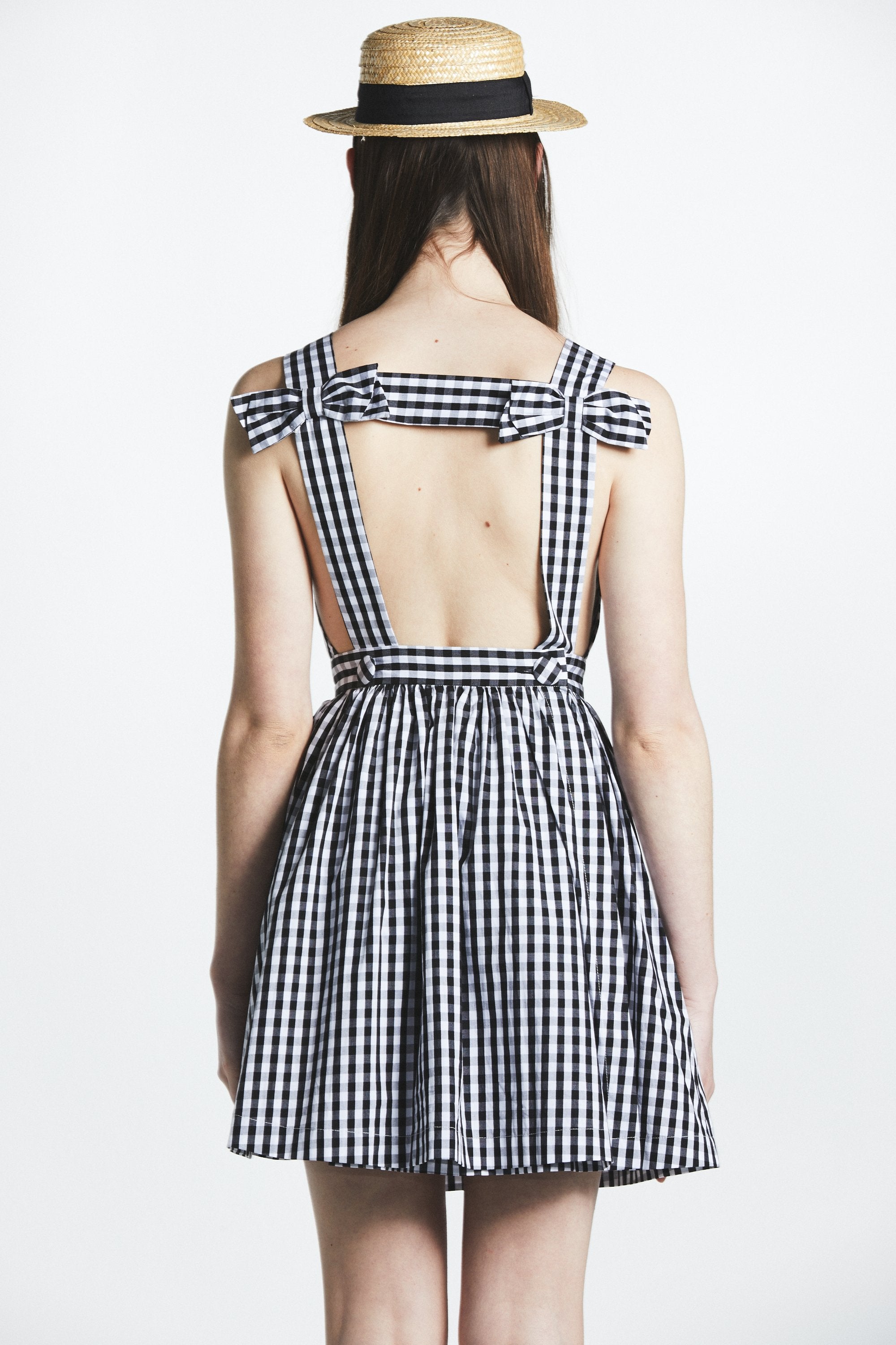 Bow Backless Gingham Dress Bow Backless Gingham Dress