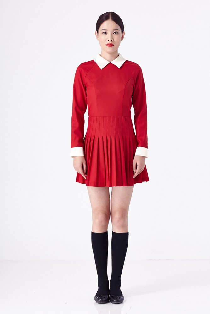Red Belle De Jour Dress - L'école Des Femmes 