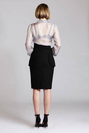 Secretary Wool Skirt
