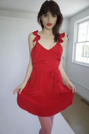 Cerisier Dress (Red) - L'école Des Femmes 