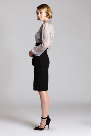 Secretary Wool Skirt