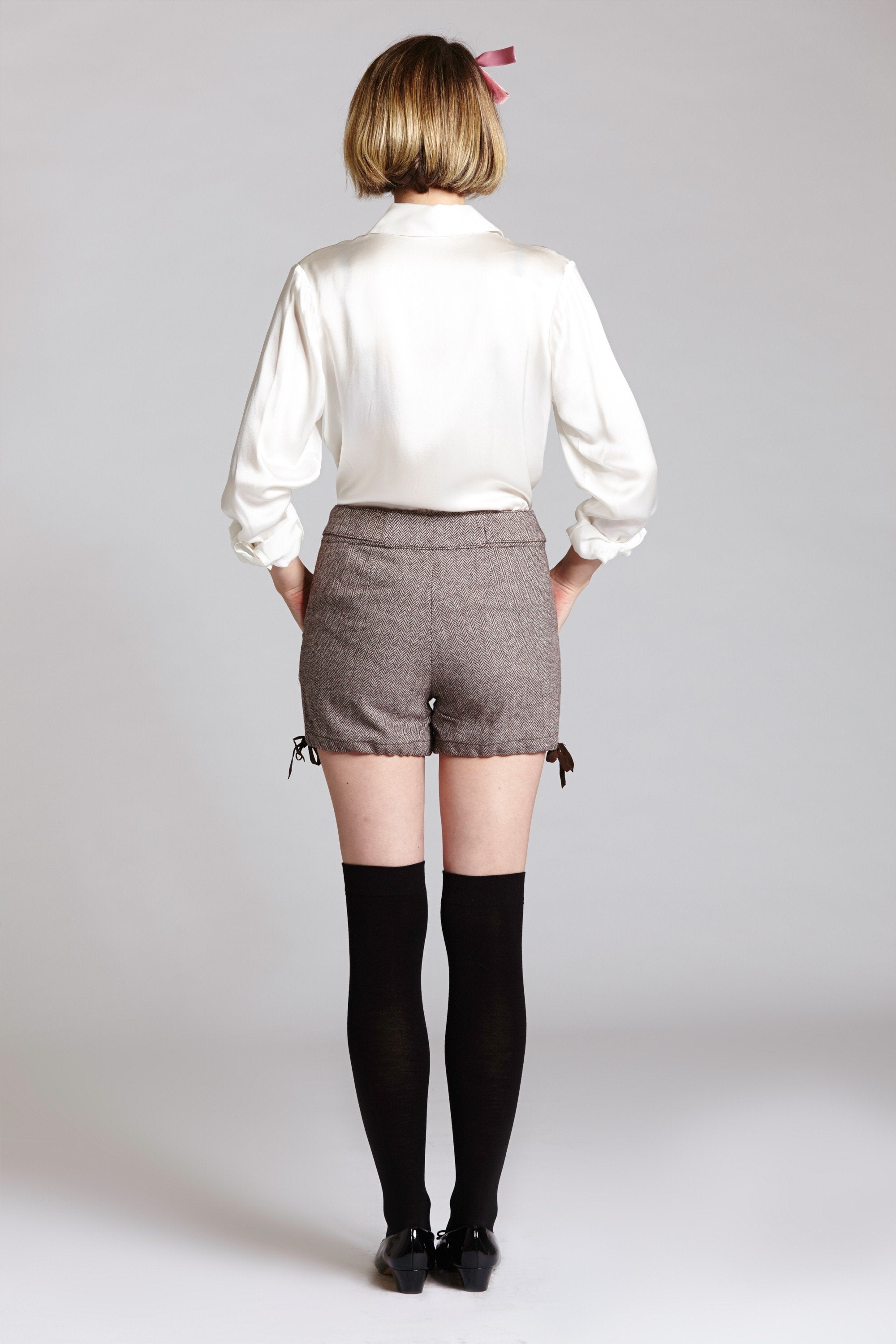 Brown Wool Lederhosen Shorts