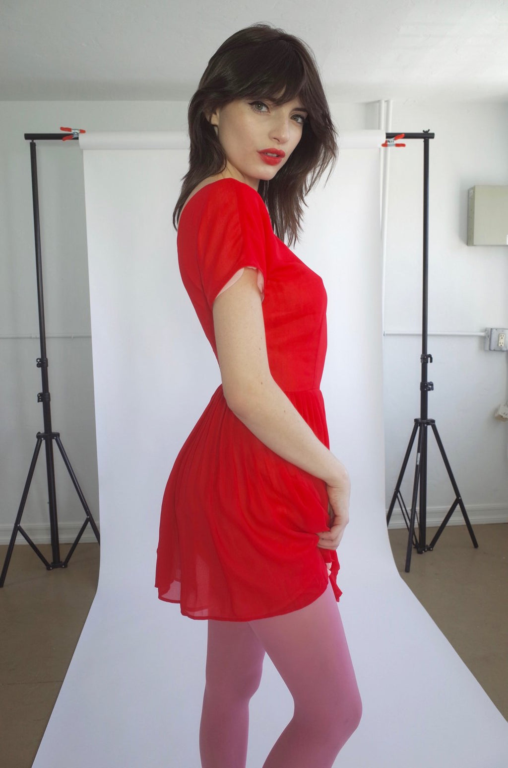 Red Bavarian Dress - L'école Des Femmes 