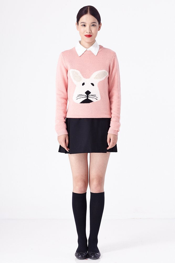 Pink Bunny Sweater - L'école Des Femmes 