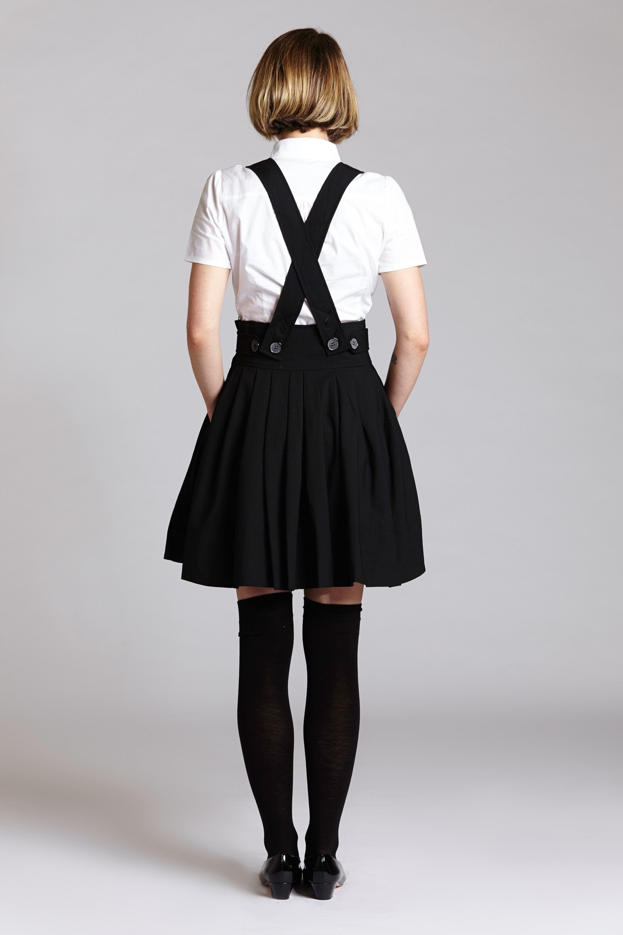 Suspender Skirt with Pockets