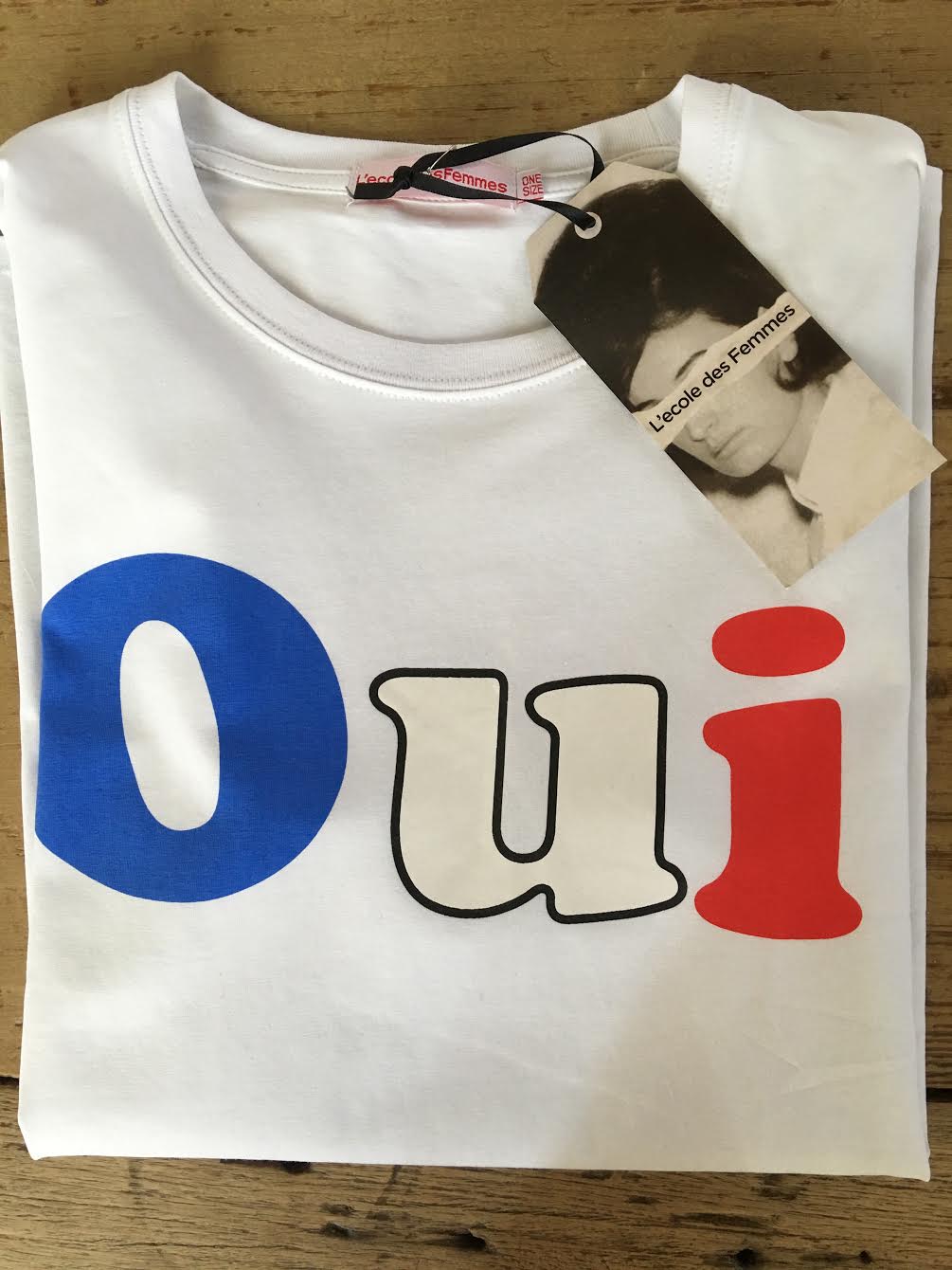 Oui Tricolor Loose Fit Tee (White) - Main Image