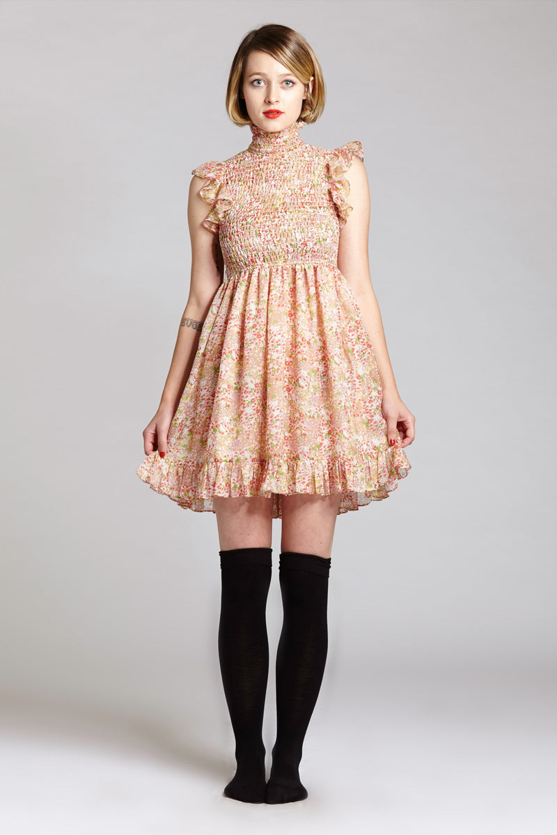 Floral Lolita Smock Dress – L'école Des Femmes Floral Lolita Smock Dress – L'école Des Femmes