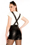 Suspender Leather Shorts