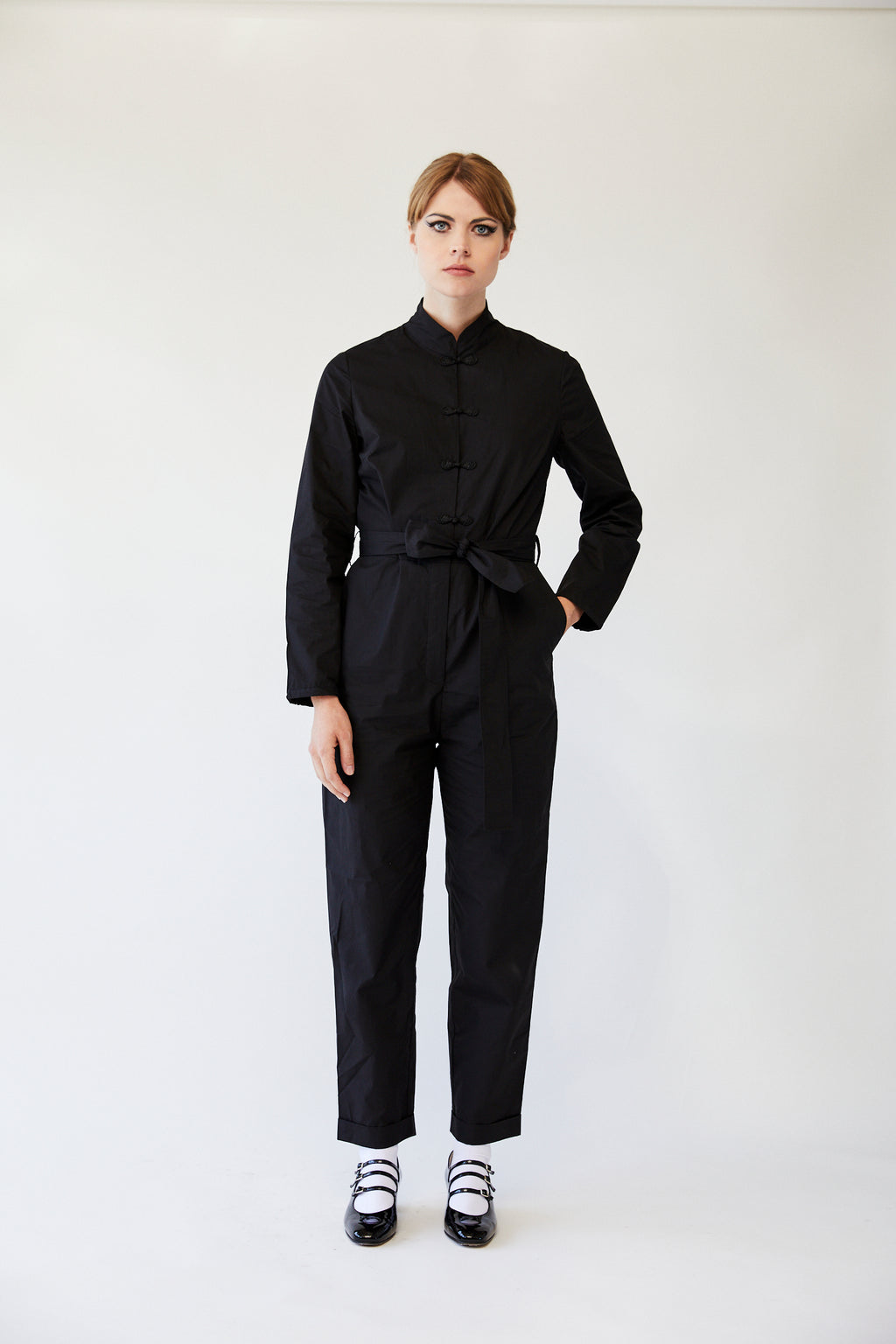 Mandarin Boiler Suit (Black)
