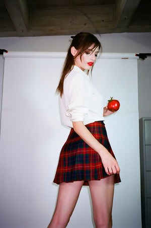 Plaid Pleated School Girl Skirt - L'école Des Femmes 