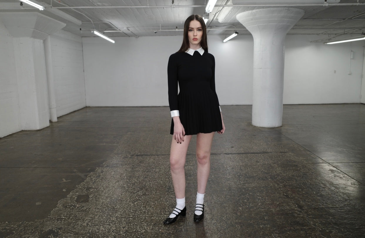 knitted belle dress Beauty & Style Woven Mini Dress
