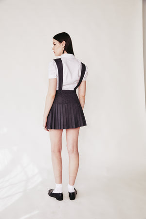 Grey Pleated Pinafore L'cole Des Femmes Grey Pleated Pinafore L'cole Des Femmes