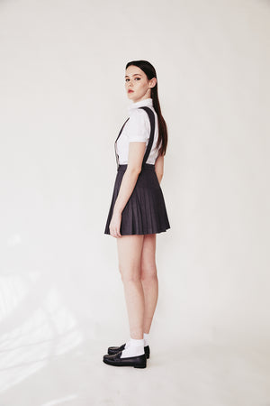 white & moss pleated pinafore dress White & Moss Pleated Pinafore Dress